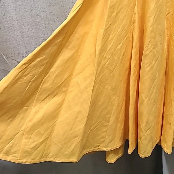 Coldwater Creek Linen blend sleeveless Maxi Dress Modest Button Up Size 16 P - Picture 10 of 16